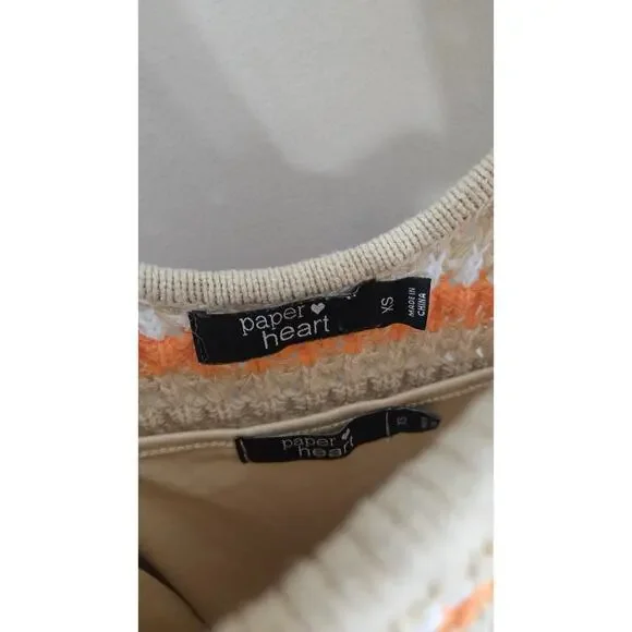 Womens Paper Heart Crochet Bodycon Midi Dress Tan, Turquoise, Pink, Orange Sz XS - Picture 3 of 6